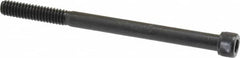 Value Collection - 1/4-20 UNC Hex Socket Drive, Socket Cap Screw - Alloy Steel, Black Oxide Finish, Partially Threaded, 3-1/2" Length Under Head - Americas Industrial Supply