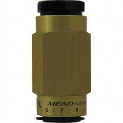Mead - 1/8" NPTF Threaded Flow Control Valve - 0 to 250 psi & Aluminum Material - Americas Industrial Supply