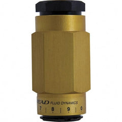 Mead - 3/8" NPTF Threaded Flow Control Valve - 0 to 250 psi & Aluminum Material - Americas Industrial Supply