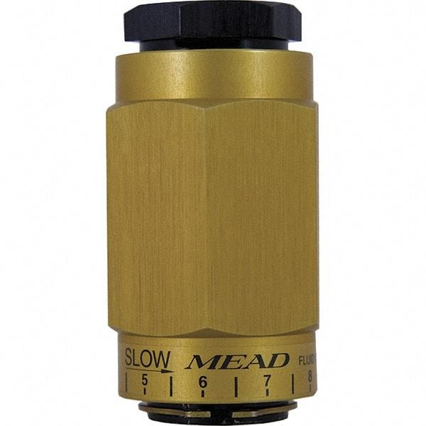 Mead - 1/2" NPTF Threaded Flow Control Valve - 0 to 250 psi & Aluminum Material - Americas Industrial Supply