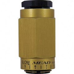 Mead - 1/2" NPTF Threaded Flow Control Valve - 0 to 250 psi & Aluminum Material - Americas Industrial Supply