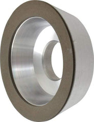 Made in USA - 4" Diam, 1-1/4" Hole Size, 1-1/4" Overall Thickness, 220 Grit, Type 11 Tool & Cutter Grinding Wheel - Very Fine Grade, Diamond - Americas Industrial Supply