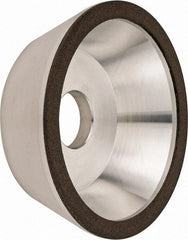 Made in USA - 5" Diam, 1-1/4" Hole Size, 1-3/4" Overall Thickness, 100 Grit, Type 11 Tool & Cutter Grinding Wheel - Fine Grade, Diamond - Americas Industrial Supply