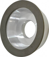 Made in USA - 4" Diam, 1-1/4" Hole Size, 1-1/4" Overall Thickness, 150 Grit, Type 11 Tool & Cutter Grinding Wheel - Very Fine Grade, Diamond - Americas Industrial Supply