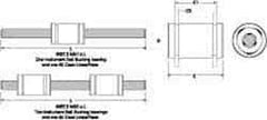 Thomson Industries - 3/16" ID, Two Linear Bearing Instrument Set - 3/8" Overall Height, 4" Overall Width, 3/8" OD - Americas Industrial Supply