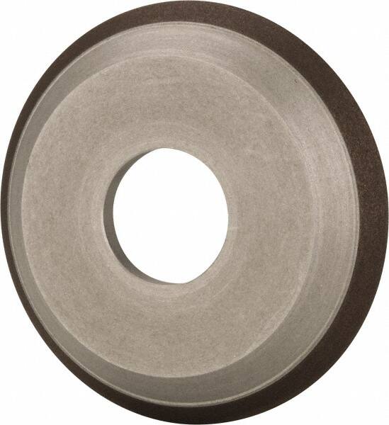 Made in USA - 4" Diam, 1-1/4" Hole Size, 1/2" Overall Thickness, 100 Grit, Type 12 Tool & Cutter Grinding Wheel - Fine Grade, Diamond - Americas Industrial Supply