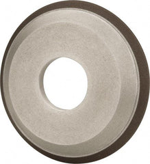 Made in USA - 4" Diam, 1-1/4" Hole Size, 1/2" Overall Thickness, 220 Grit, Type 12 Tool & Cutter Grinding Wheel - Very Fine Grade, Diamond - Americas Industrial Supply