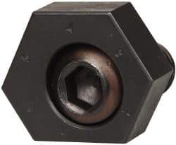 Mitee-Bite - 1 to 6mm Hex, 1/2-13 Stud Thread, Irregular Hex Clamp - 0.394" Hex Height, 4,000 Lb Holding Force, 1" Thread Length, 65 Ft/Lb Torque - Americas Industrial Supply
