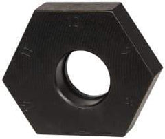 Mitee-Bite - 7 to 12mm Hex, 1/2-13 Stud Thread, Irregular Hex Clamp - 0.394" Hex Height, 4,000 Lb Holding Force, 1" Thread Length, 65 Ft/Lb Torque - Americas Industrial Supply