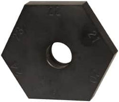 Mitee-Bite - 18 to 24mm Hex, 1/2-13 Stud Thread, Irregular Hex Clamp - 0.394" Hex Height, 4,000 Lb Holding Force, 1" Thread Length, 65 Ft/Lb Torque - Americas Industrial Supply