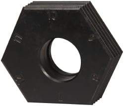 Mitee-Bite - 7 to 12mm Hex, 1/2-13 Stud Thread, Irregular Hex Clamp - 0.394" Hex Height, 4,000 Lb Holding Force, 1" Thread Length, 65 Ft/Lb Torque - Americas Industrial Supply