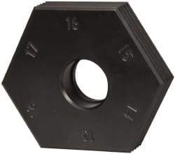 Mitee-Bite - 13 to 18mm Hex, 1/2-13 Stud Thread, Irregular Hex Clamp - 0.394" Hex Height, 4,000 Lb Holding Force, 1" Thread Length, 65 Ft/Lb Torque - Americas Industrial Supply