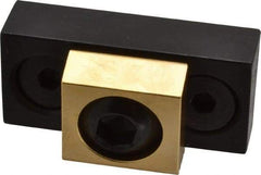 Mitee-Bite - 3/8-16 Screw Thread, 1" Wide x 0.45" High, Serrated & Smooth Steel Compact Style Screw Mount Toe Clamp - 4,000 Lb Holding Force, 65 Lb Ft Torque - Americas Industrial Supply