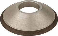 Made in USA - 3-1/2" Diam, 1-1/4" Hole Size, 3/4" Overall Thickness, 220 Grit, Type 15 Tool & Cutter Grinding Wheel - Very Fine Grade, Diamond - Americas Industrial Supply