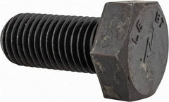 Made in USA - 7/8-9 Thread, 2" Length Under Head, Alloy Steel Hex Head Bolt - Uncoated, UNC Thread, ASTM A193, Grade B7 - Americas Industrial Supply