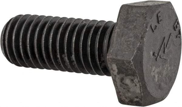 Made in USA - 1/2-13 Thread, 1-1/4" Length Under Head, Alloy Steel Hex Head Bolt - Uncoated, UNC Thread, ASTM A193, Grade B7 - Americas Industrial Supply