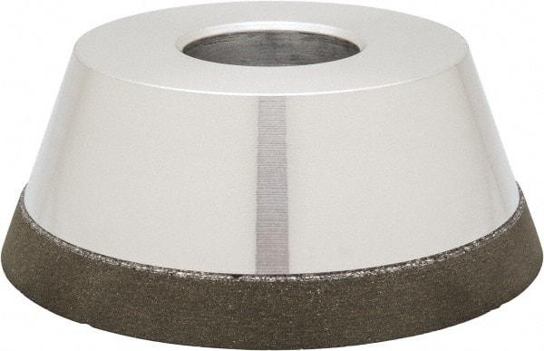 Made in USA - 3-3/4" Diam, 1-1/4" Hole Size, 1-1/2" Overall Thickness, 120 Grit, Type 11 Tool & Cutter Grinding Wheel - Fine Grade, CBN - Americas Industrial Supply