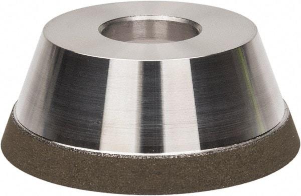 Made in USA - 3-3/4" Diam, 1-1/4" Hole Size, 1-1/2" Overall Thickness, 150 Grit, Type 11 Tool & Cutter Grinding Wheel - Very Fine Grade, CBN - Americas Industrial Supply