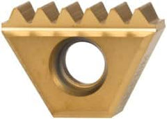Kennametal - 11 TPI, Internal/External Thread, Whitworth Standard, STN KC610M Grade Thread Mill Insert - Carbide, TiN/TiCN/TiN Coating - Americas Industrial Supply
