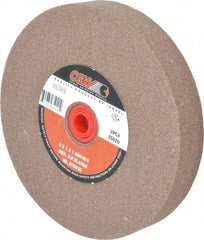 Camel Grinding Wheels - 60 Grit Aluminum Oxide Bench & Pedestal Grinding Wheel - 6" Diam x 1" Hole x 1" Thick, 4456 Max RPM, M Hardness, Medium Grade , Vitrified Bond - Americas Industrial Supply