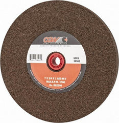 Camel Grinding Wheels - 60 Grit Aluminum Oxide Bench & Pedestal Grinding Wheel - 7" Diam x 1" Hole x 3/4" Thick, 3760 Max RPM, M Hardness, Medium Grade , Vitrified Bond - Americas Industrial Supply