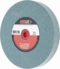 Camel Grinding Wheels - 100 Grit Silicon Carbide Bench & Pedestal Grinding Wheel - 7" Diam x 1" Hole x 1" Thick, 3760 Max RPM, I Hardness, Fine Grade , Vitrified Bond - Americas Industrial Supply