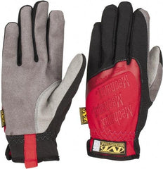 Mechanix Wear - Size L (10) Synthetic Leather General Protection Work Gloves - For Mechanic's & Lifting, Uncoated, Slip-On Cuff, Full Fingered, Red, Paired - Americas Industrial Supply