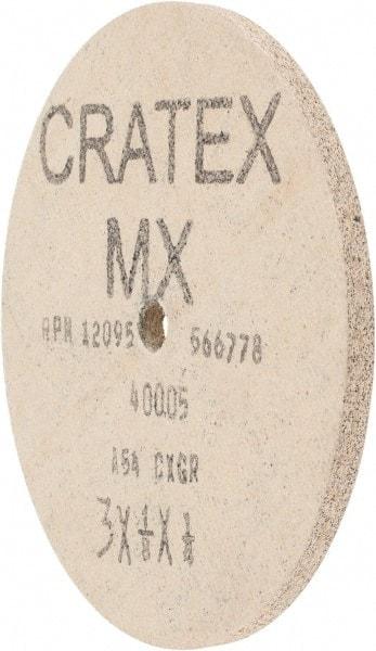 Cratex - 3" Diam 1/4" Hole 54 Grit Fiber Disc - Coarse Grade, Aluminum Oxide - Americas Industrial Supply