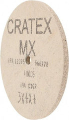 Cratex - 3" Diam 1/4" Hole 54 Grit Fiber Disc - Coarse Grade, Aluminum Oxide - Americas Industrial Supply