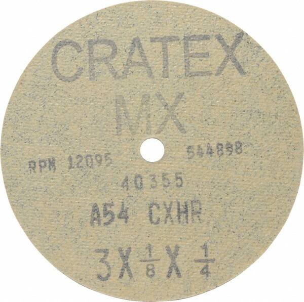 Cratex - 3" Diam 1/4" Hole 54 Grit Fiber Disc - Coarse Grade, Aluminum Oxide - Americas Industrial Supply