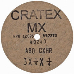 Cratex - 3" Diam 1/4" Hole 80 Grit Fiber Disc - Medium Grade, Aluminum Oxide - Americas Industrial Supply