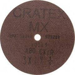 Cratex - 3" Diam 1/4" Hole 80 Grit Fiber Disc - Medium Grade, Aluminum Oxide - Americas Industrial Supply