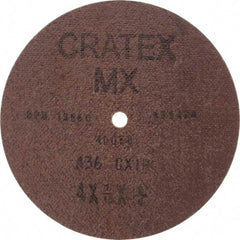 Cratex - 4" Diam 1/4" Hole 36 Grit Fiber Disc - Very Coarse Grade, Aluminum Oxide - Americas Industrial Supply
