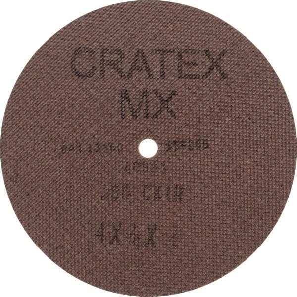 Cratex - 4" Diam 1/4" Hole 80 Grit Fiber Disc - Medium Grade, Aluminum Oxide - Americas Industrial Supply