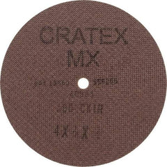 Cratex - 4" Diam 1/4" Hole 80 Grit Fiber Disc - Medium Grade, Aluminum Oxide - Americas Industrial Supply
