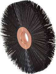 Weiler - 3" OD, 1/2" Arbor Hole, Crimped Nylon Wheel Brush - 3/8" Face Width, 1" Trim Length, 0.016" Filament Diam, 20,000 RPM - Americas Industrial Supply