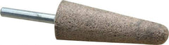 Cratex - 1" Head Diam x 2-3/4" Thickness, A3, Tree End, Aluminum Oxide Mounted Point - Very Coarse Grade, 36 Grit, 10,730 RPM - Americas Industrial Supply