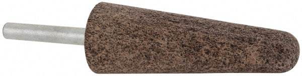 Cratex - 1" Head Diam x 2-3/4" Thickness, A3, Tree End, Aluminum Oxide Mounted Point - Very Coarse Grade, 36 Grit, 10,730 RPM - Americas Industrial Supply