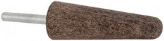 Cratex - 1" Head Diam x 2-3/4" Thickness, A3, Tree End, Aluminum Oxide Mounted Point - Very Coarse Grade, 36 Grit, 10,730 RPM - Americas Industrial Supply