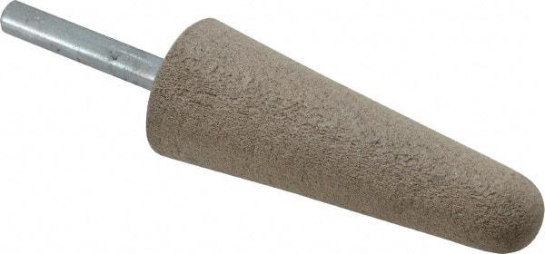 Cratex - 1" Head Diam x 2-3/4" Thickness, A3, Tree End, Aluminum Oxide Mounted Point - Medium Grade, 80 Grit, 10,730 RPM - Americas Industrial Supply