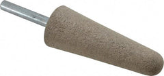 Cratex - 1" Head Diam x 2-3/4" Thickness, A3, Tree End, Aluminum Oxide Mounted Point - Medium Grade, 80 Grit, 10,730 RPM - Americas Industrial Supply