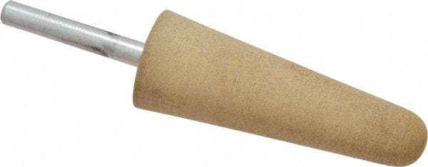 Cratex - 1" Head Diam x 2-3/4" Thickness, A3, Tree End, Aluminum Oxide Mounted Point - Medium Grade, 80 Grit, 10,730 RPM - Americas Industrial Supply