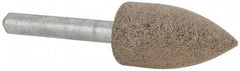 Cratex - 11/16" Head Diam x 1-1/4" Thickness, A12, Pointed Tree End, Aluminum Oxide Mounted Point - Medium Grade, 80 Grit, 27,370 RPM - Americas Industrial Supply