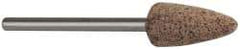 Cratex - 3/8" Head Diam x 3/4" Thickness, B52, Pointed End, Aluminum Oxide Mounted Point - Very Coarse Grade, 36 Grit, 21,000 RPM - Americas Industrial Supply