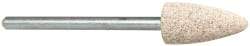 Cratex - 3/8" Head Diam x 3/4" Thickness, B52, Pointed End, Aluminum Oxide Mounted Point - Medium Grade, 80 Grit, 21,000 RPM - Americas Industrial Supply