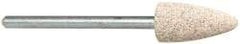 Cratex - 3/8" Head Diam x 3/4" Thickness, B52, Pointed End, Aluminum Oxide Mounted Point - Medium Grade, 80 Grit, 21,000 RPM - Americas Industrial Supply