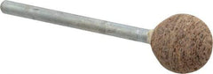 Cratex - 1/2" Head Diam x 1/2" Thickness, B121, Ball End, Aluminum Oxide Mounted Point - Very Coarse Grade, 36 Grit, 21,000 RPM - Americas Industrial Supply