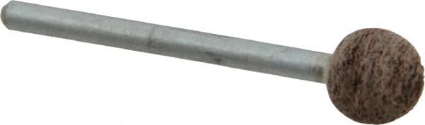 Cratex - 3/8" Head Diam, B122, Ball End, Mounted Point - Very Coarse Grade, 36 Grit - Americas Industrial Supply