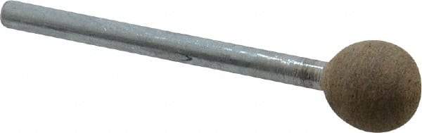 Cratex - 3/8" Head Diam, B122, Ball End, Mounted Point - Medium Grade, 80 Grit - Americas Industrial Supply