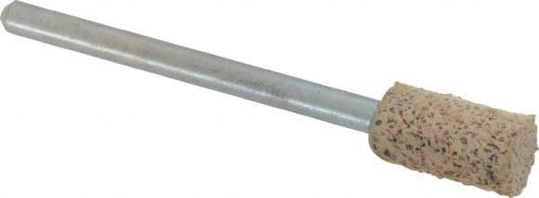 Cratex - 1/4" Head Diam x 1/2" Thickness, W163, Cylinder End, Aluminum Oxide Mounted Point - Very Coarse Grade, 36 Grit, 26,250 RPM - Americas Industrial Supply